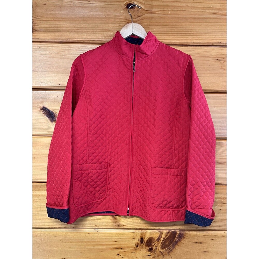 Norton McNaughton Women's Quilted Cozy Outdoor Jacket Long Sleeve Red Size M